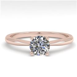 0.54 ctw VS/SI Diamond Engagment Designer Ring 14k Rose Gold - REF-68Y8X