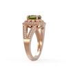 Image 3 : 2.39 ctw Certified Tourmaline & Diamond Victorian Ring 14K Rose Gold - REF-106Y5X