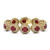 Image 1 : 49.17 ctw Certified Ruby & Diamond Victorian Bracelet 14K Yellow Gold - REF-1369G3W