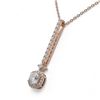 Image 3 : 1.6 ctw Cushion Cut Diamond Designer Necklace 18K Rose Gold - REF-319X6A