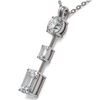 Image 3 : 1.75 ctw Emerald Cut Diamond Designer Necklace 18K White Gold - REF-454H2R