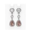 Image 1 : 7.42 ctw Morganite & Diamond Earrings 18K White Gold - REF-355A5N