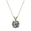 Image 3 : 2 ctw Certified Quality Diamond Solitaire Necklace 10k Yellow Gold - REF-449X5A