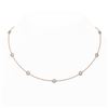 Image 1 : 4.5 ctw Diamond Station Necklace 18K Rose Gold - REF-738H2R