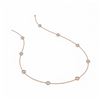 Image 2 : 4.5 ctw Diamond Station Necklace 18K Rose Gold - REF-738H2R