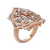 Image 1 : 6.82 ctw Morganite & Diamond Ring 18K Rose Gold - REF-209H3R