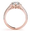 Image 2 : 2.05 2.05 ctw Certified VS/SI Diamond Halo Ring 18k Rose Gold - REF-525Y3X
