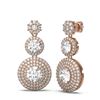 Image 2 : 4.77 ctw Diamond Earrings 18K Rose Gold - REF-739G9W