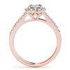 Image 3 : 1.74 ctw Certified VS/SI Cushion Diamond 2pc Set Halo 14k Rose Gold - REF-348M3G