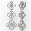 Image 3 : 9.12 ctw Pear Cut Diamond Designer Earrings 18K White Gold - REF-812N8F