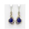 Image 1 : 22.9 ctw Sapphire & Diamond Earrings 18K Yellow Gold - REF-618N2F