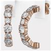 Image 3 : 3.64 ctw Diamond Designer Earrings 18K Rose Gold - REF-336A3N