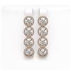 Image 1 : 6.14 ctw Diamond Micro Pave Earrings 18K Rose Gold - REF-727A4N