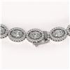 Image 3 : 34.96 ctw Oval Cut Diamond Micro Pave Necklace 18K White Gold - REF-4831K4Y