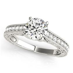 1.07 ctw Certified VS/SI Diamond Ring 18k White Gold - REF-150N4F