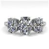 Image 1 : 2.0 ctw Past Present Future VS/SI Oval Diamond Ring 18k White Gold - REF-435Y2X