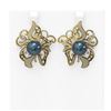 Image 1 : 1.52 ctw Diamond & Pearl Earrings 18K Yellow Gold - REF-217G8W