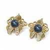 Image 3 : 1.52 ctw Diamond & Pearl Earrings 18K Yellow Gold - REF-217G8W