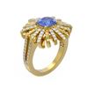 Image 1 : 2.98 ctw Tanzanite & Diamond Ring 18K Yellow Gold - REF-185W3H