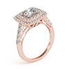 Image 3 : 2.3 ctw Certified VS/SI Diamond Halo Ring 18k Rose Gold - REF-423W8H