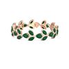 Image 3 : 38.72 ctw Emerald & Diamond Bracelet 18K Rose Gold - REF-527G3W