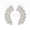 Image 2 : 3.38 ctw Diamond Designer Earrings 18K Yellow Gold - REF-312F9M