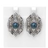 Image 1 : 3 ctw Diamond & Pearl Earrings 18K White Gold - REF-299X3A