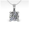 Image 1 : 0.50 ctw VS/SI Cushion Diamond Designer Necklace 14k Rose Gold - REF-57X9A