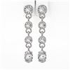 Image 2 : 2.5 ctw Oval Cut Diamond Earrings 18K White Gold - REF-321K8Y
