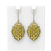 Image 1 : 11.05 ctw Canary Citrine & Diamond Earrings 18K Yellow Gold - REF-318R2K