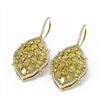 Image 3 : 11.05 ctw Canary Citrine & Diamond Earrings 18K Yellow Gold - REF-318R2K