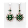 Image 1 : 16.88 ctw Emerald & Diamond Earrings 18K Rose Gold - REF-365R6K