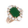 Image 3 : 8.54 ctw Emerald & Diamond Ring 18K Rose Gold - REF-409H3R
