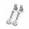 Image 3 : 2.84 ctw Diamond Earrings 18K White Gold - REF-395N8F