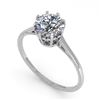 Image 2 : 1.01 ctw Certified VS/SI Diamond Engagment Ring 18k White Gold - REF-315X2A