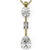 Image 1 : 2.5 ctw Pear Cut Diamond Designer Necklace 18K Yellow Gold - REF-666H2R