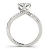 Image 3 : 1.17 ctw Certified VS/SI Diamond Bypass 2pc Wedding Set 14k White Gold - REF-166W4H