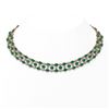 Image 1 : 43.07 ctw Emerald & Diamond Necklace 10K Rose Gold - REF-527R3K