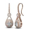Image 2 : 3.92 ctw Diamond Earrings 18K Rose Gold - REF-635G2W