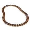 Image 2 : 63.15 ctw Garnet & Diamond Necklace 14K Yellow Gold - REF-581G8W