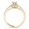 Image 2 : 1 ctw Certified VS/SI Diamond Halo Ring 18k Yellow Gold - REF-147W8H