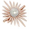 Image 3 : 1.87 ctw Diamond & Pearl Ring 18K Rose Gold - REF-219G3W