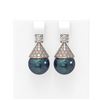 Image 1 : 2.86 ctw Diamond & Pearl Earrings 18K Rose Gold - REF-248F9M