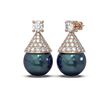 Image 2 : 2.86 ctw Diamond & Pearl Earrings 18K Rose Gold - REF-248F9M