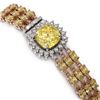 Image 2 : 25.15 ctw Citrine & Diamond Bracelet 14K Rose Gold - REF-281K8Y