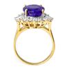 Image 2 : 8.03 ctw Tanzanite & Diamond Ring 14k Yellow Gold - REF-285F6M
