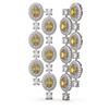 Image 2 : 19.80 ctw Canary Citrine & Diamond Earrings 18K White Gold - REF-889X3A
