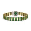Image 3 : 31.91 ctw Emerald & Diamond Bracelet 14K Yellow Gold - REF-312F5M