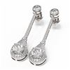 Image 3 : 3.72 ctw Diamond Earrings 18K White Gold - REF-741N5F