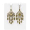 Image 1 : 17.05 ctw Canary Citrine & Diamond Earrings 18K Yellow Gold - REF-527A3N